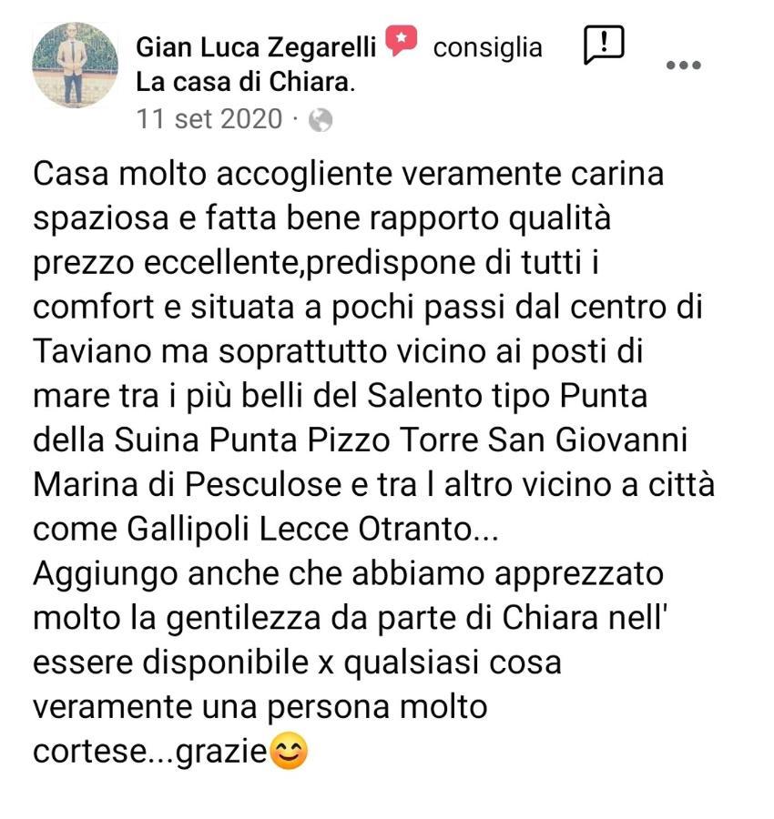 La Casa Di Chiara Lägenhet Taviano  Exteriör bild